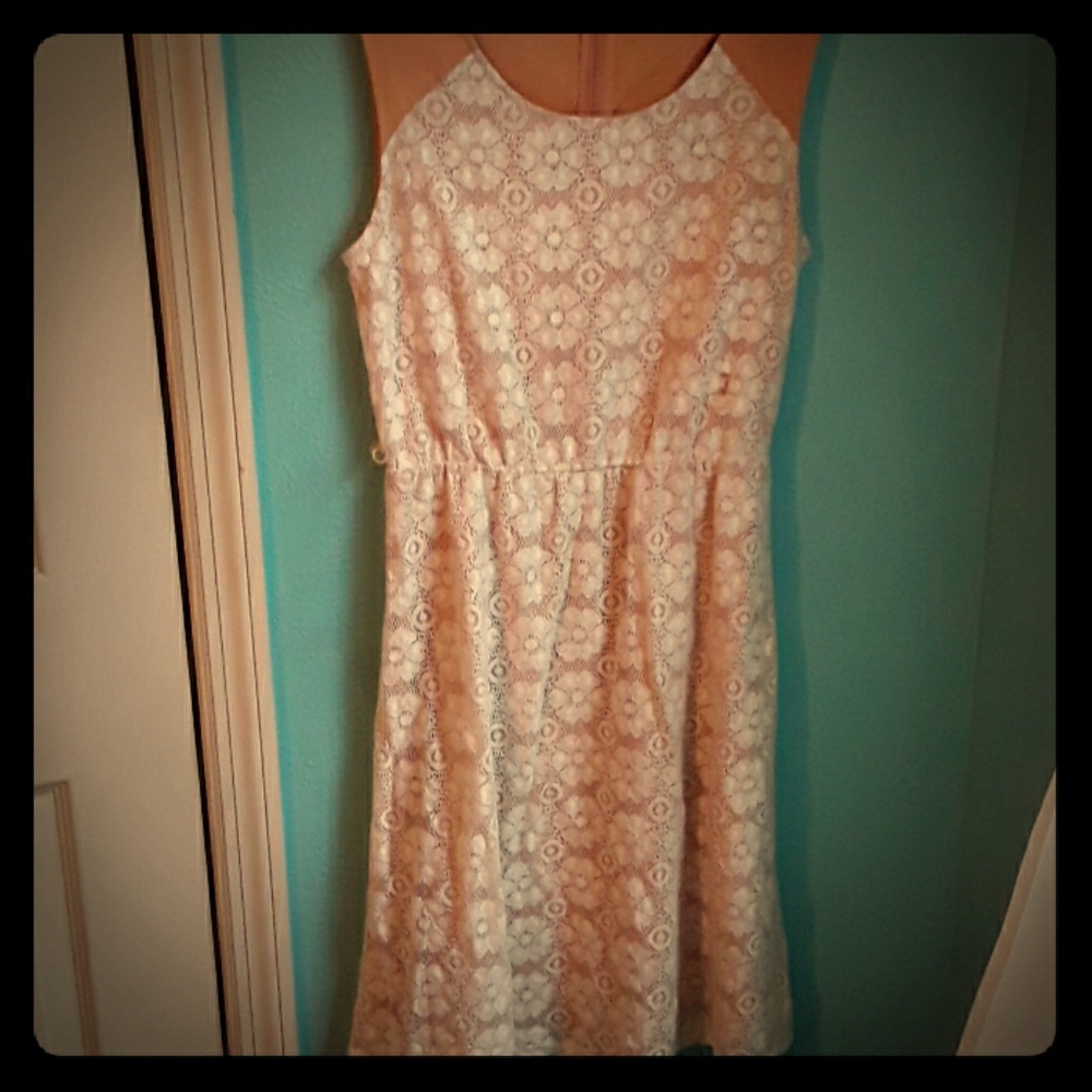 A orange cream dress